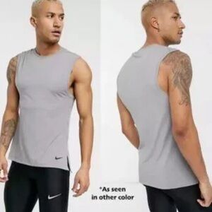 Nike Men Small Light Blue Muscle Tank Top Running Activewear Athletic
